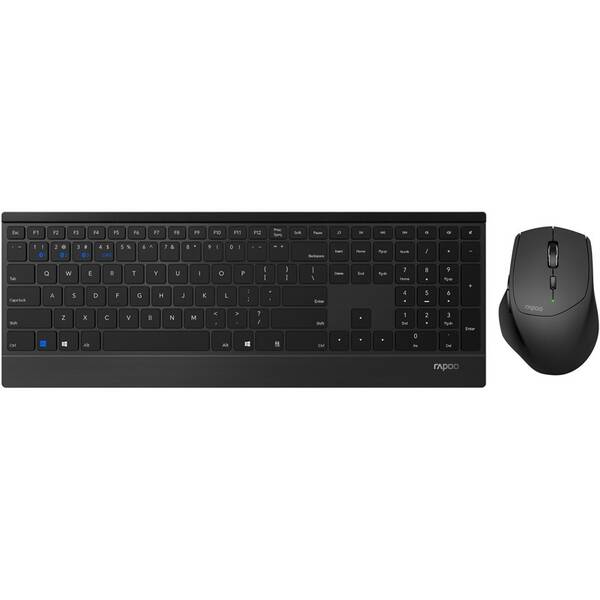 Klávesnice s myší Rapoo 9500M, CZ+SK layout šedá

