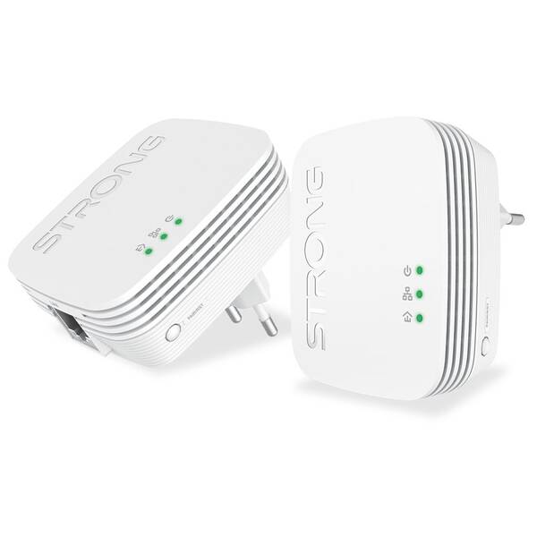 Síťový rozvod LAN po 230V Strong 600 TRI MINI, 3 jednotky bílý

