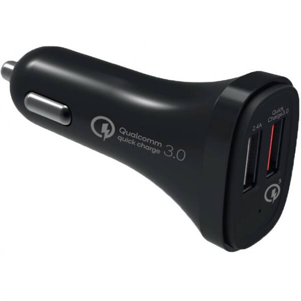 Adaptér do auta WG 2xUSB QC 3.0, 5,4A, 18W černý

