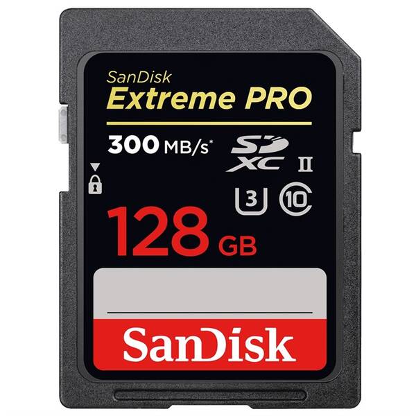 Paměťová karta SANDISK 128GB UHS-II U3 (300R/260W) 

