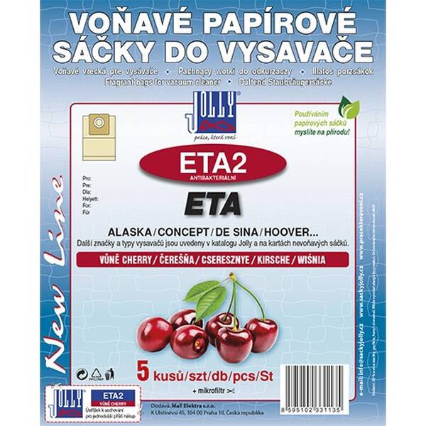Sáčky do vysavače Jolly 3113S ETA 2 (5 ks) - cherry 

