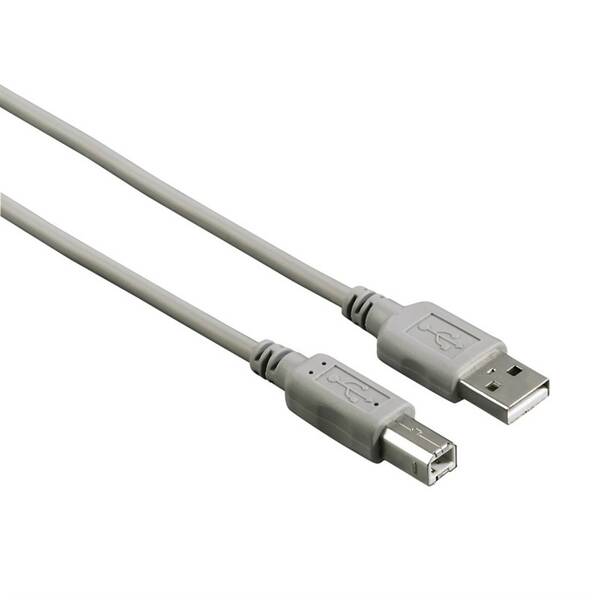 Kabel Hama USB / USB-B, 3m šedý

