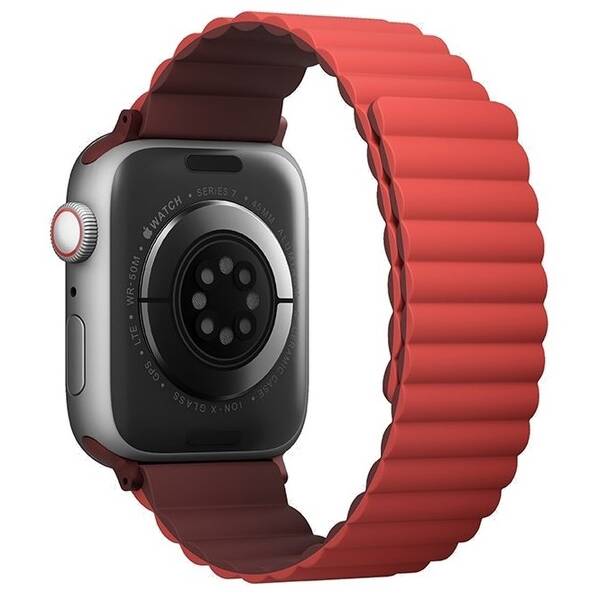 Řemínek Uniq Revix Reversible na Apple Watch 38/40/41mm červený/vínový

