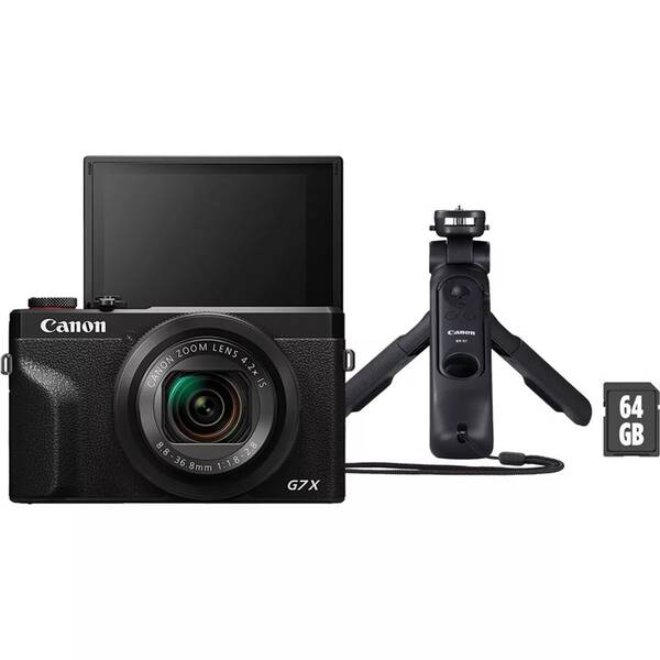 Digitální fotoaparát Canon G7X Mark III Vlogger Kit černá barva
