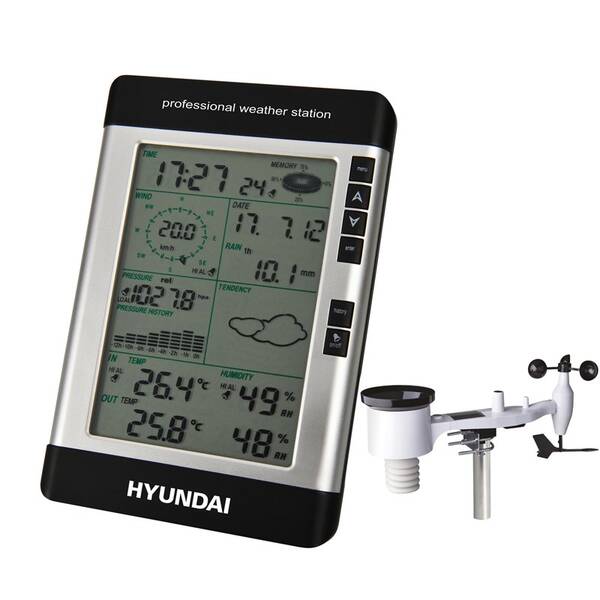 Meteorologická stanice Hyundai WSP 3080 R WIND černá

