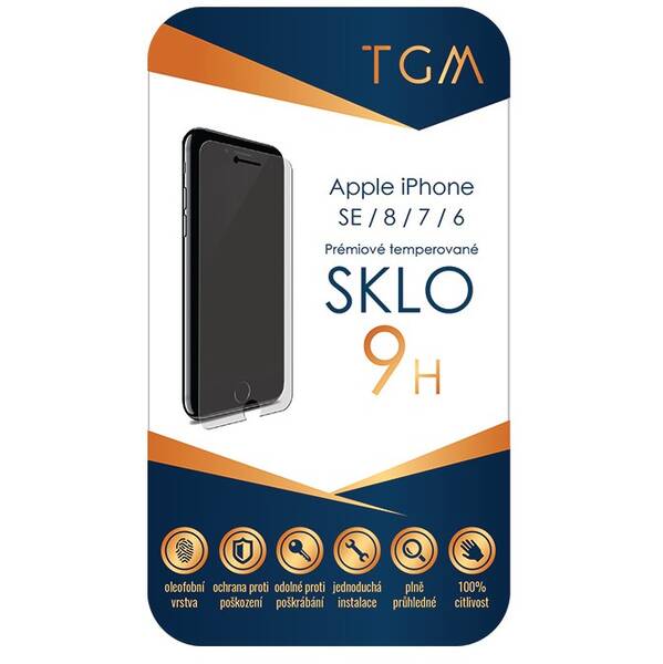 Tvrzené sklo TGM na Apple iPhone 6/7/8/SE (2020/22) průhledné

