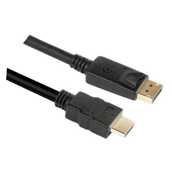 Kabel GoGEN DisplayPort / HDMI, 2m, pozlacený černá barva
