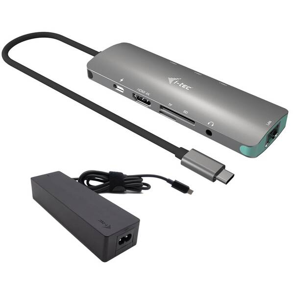 Dokovací stanice i-tec USB-C Metal Nano 4K HDMI LAN, PD 100 W + Charger 100W 


