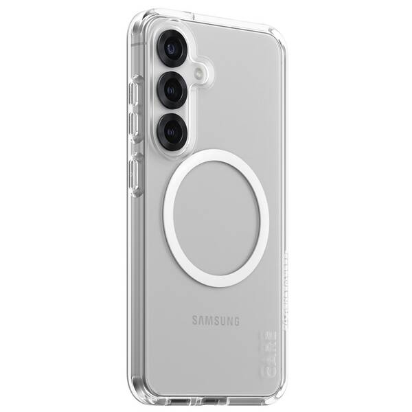 Kryt na mobil PanzerGlass CARE Urban Combat Qi na Samsung Galaxy S25 bílý/průhledný

