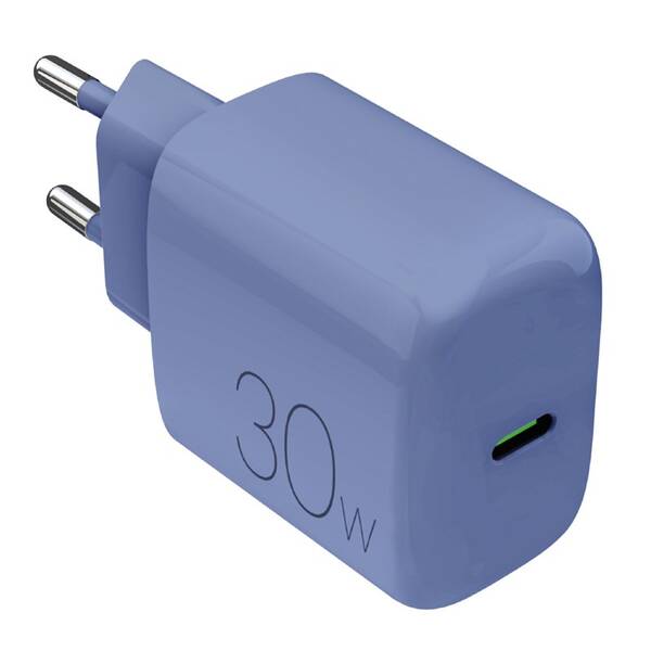 Nabíječka do sítě Puro PRO LITE, USB-C, PD 30 W modrá


