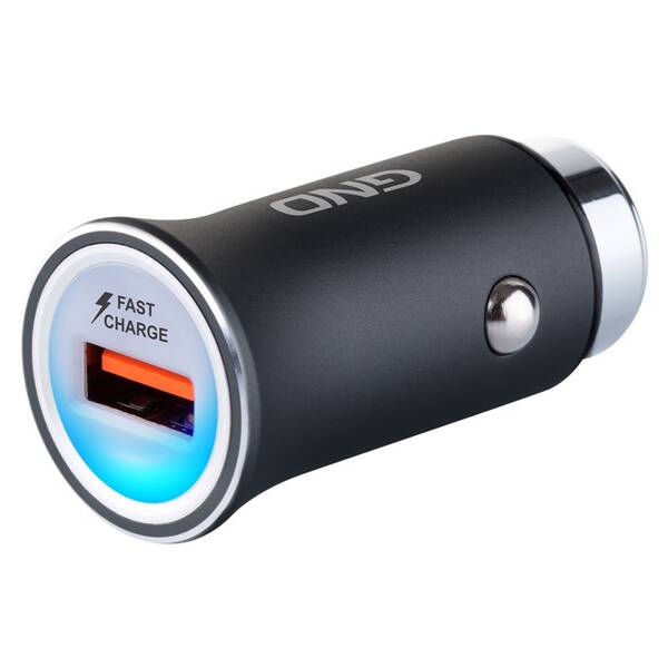 Adaptér do auta GND 1x USB 3A, 18W, Fast charge černý

