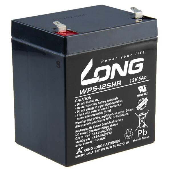 Olověný akumulátor Long 12V 5Ah HighRate F1 (WP5-12SHR F1) 

