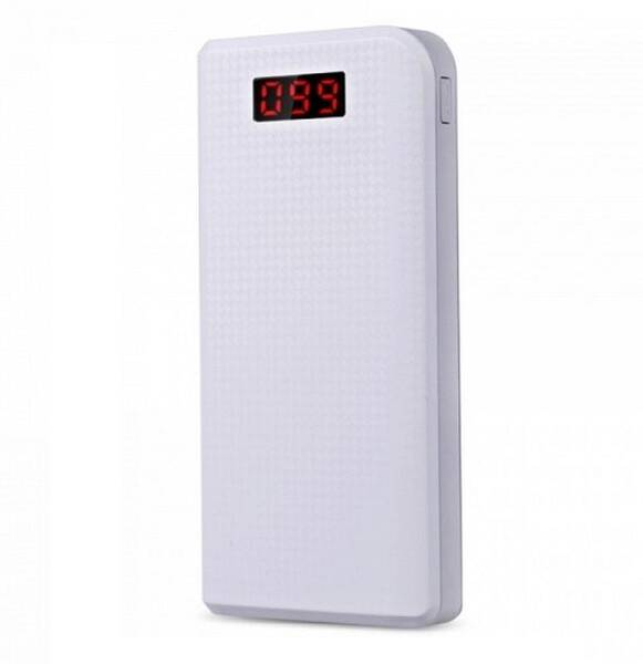 Powerbanka Remax 30 000 mAh, Carbon Design, 2,1A bílá

