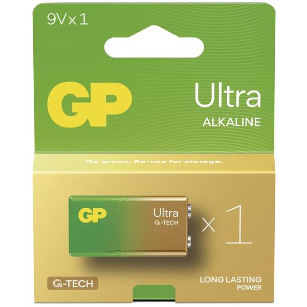 Baterie alkalická GP Ultra 9V (6LF22), 1 ks 

