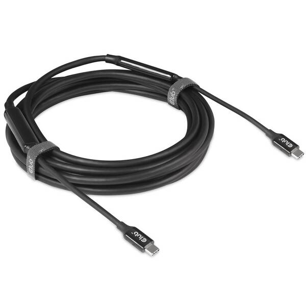 Kabel Club3D USB-C/USB-C, 8K, aktivní, 5m černý

