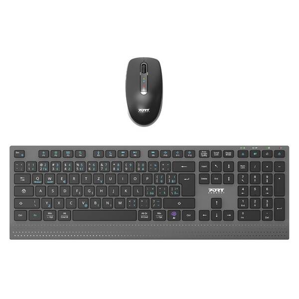 Klávesnice s myší PORT CONNECT Optimal, CZ/SK layout černá

