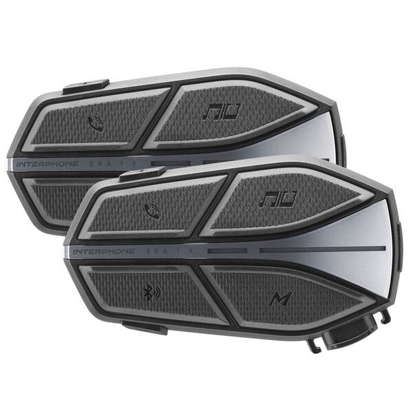 Handsfree Interphone ERA 1 X (Sada 2 ks) – Interkom na motorku černé

