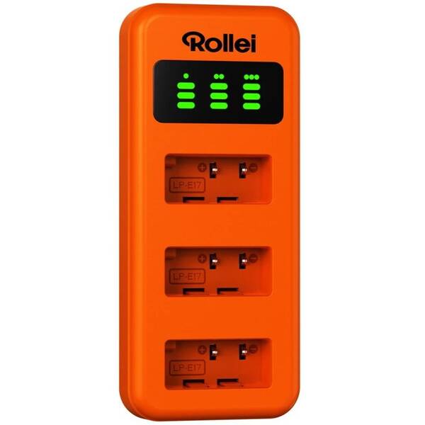 Nabíječka Rollei Dual Charger LP-E17 (Canon) oranžová

