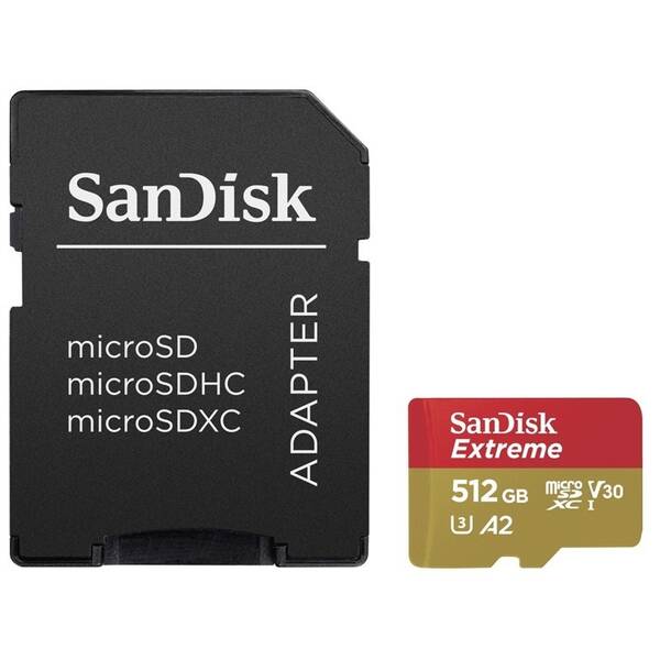 Paměťová karta SanDisk 512GB UHS-I U3 (160R/90W) + adapter 
