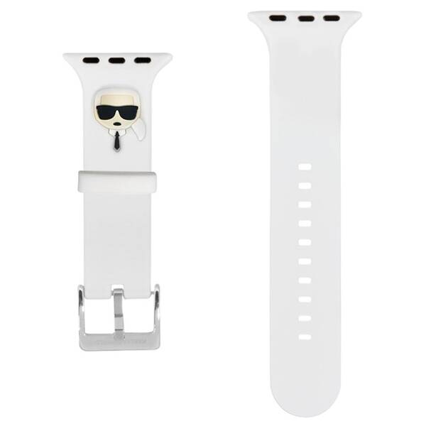Řemínek Karl Lagerfeld Karl Head na Apple Watch 42/44/45mm bílý

