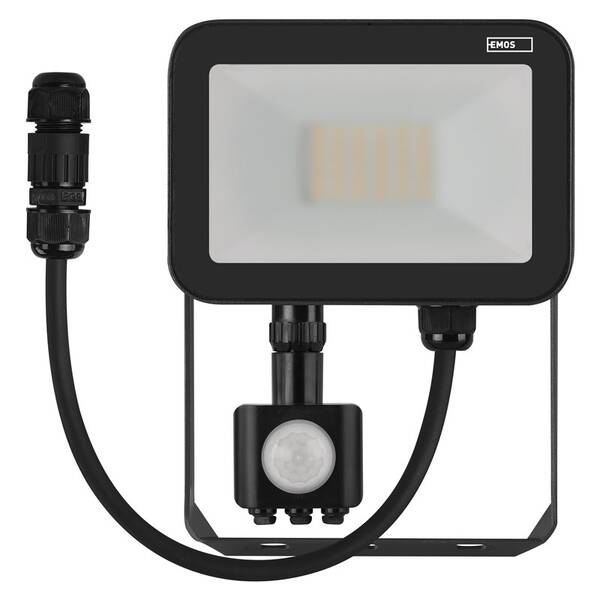 Reflektor EMOS INOVO 20W 2200LM PIR IP65 NW černý


