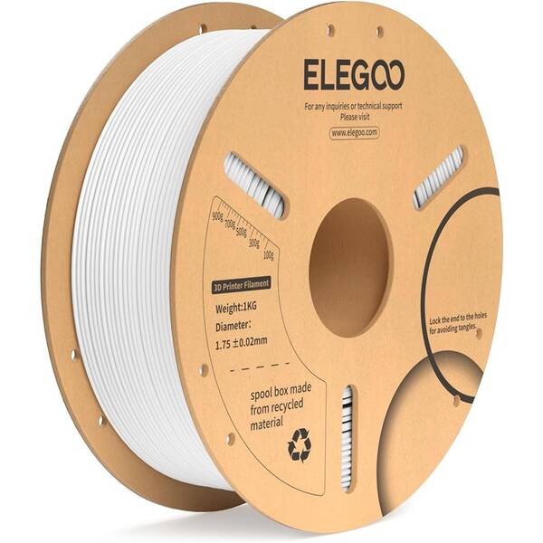 Filament Elegoo PLA+ 1,75mm bílý

