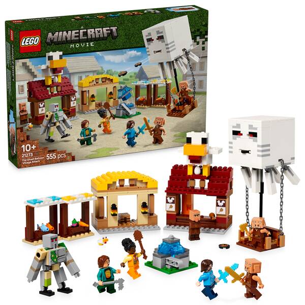 Stavebnice LEGO® Minecraft®  21273 Balón v podobě ďasa a útok na vesnici 

