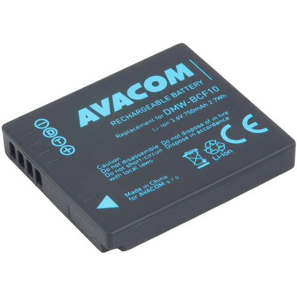 Baterie Avacom Panasonic DMW-BCF10 Li-Ion 3.6V 750mAh 2.7Wh černá

