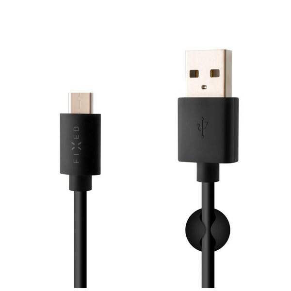 Kabel FIXED USB/USB-C, 1m černý

