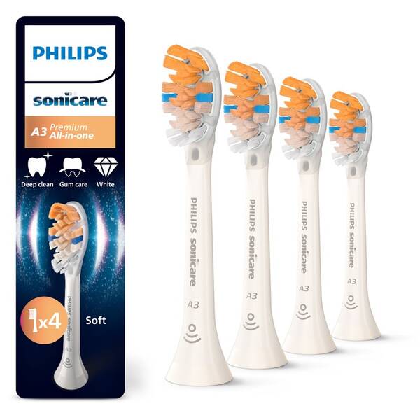 Náhradní hlavice Philips HX9094/87 (4 ks) bílá barva
