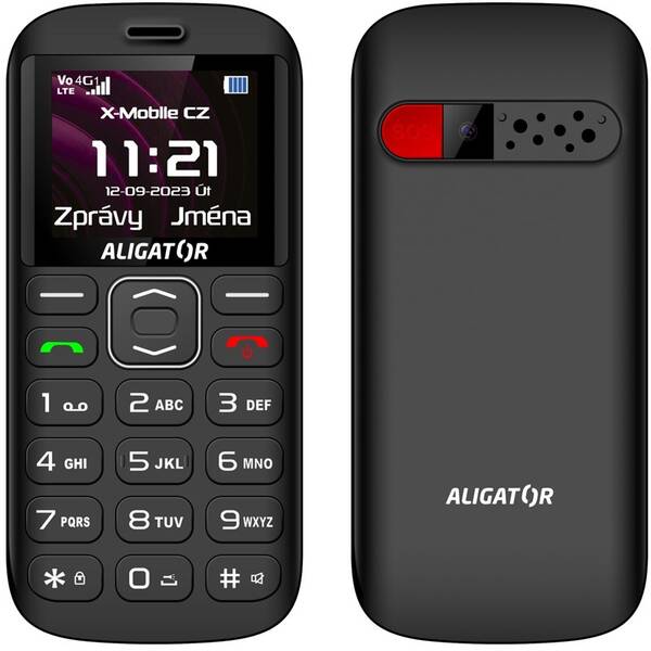 Mobilní telefon Aligator A720 4G Senior černá barva
