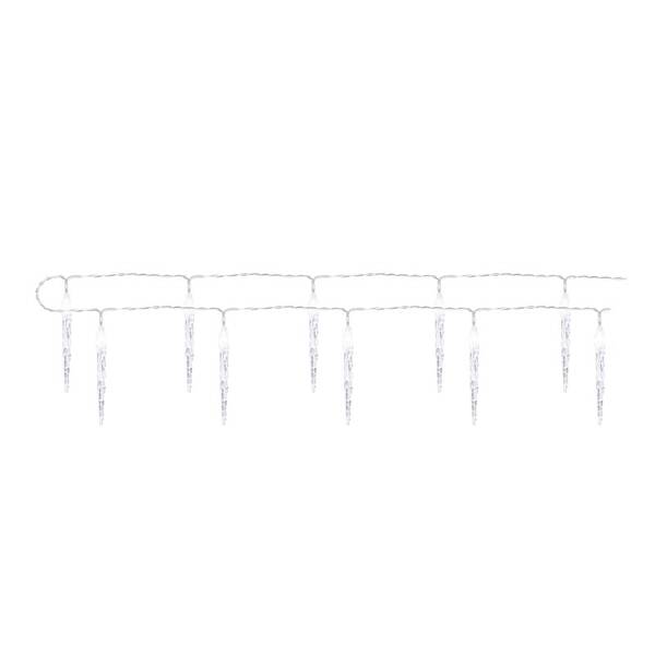 Vánoční osvětlení EMOS 10 LED girlanda - 10x rampouch, 1,35 m, 2x AA, vnitřní, studená bílá, časovač 
 Vánoční osvětlení EMOS 10 LED girlanda - 10x rampouch, 1,35 m, 2x AA, vnitřní, studená bílá, časovač