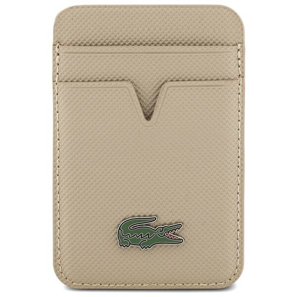 Peněženka Lacoste PU Iconic Petit Pique MagSafe béžová

