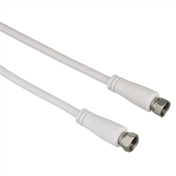 Koaxiální kabel Hama 1,5m, F-konektory bílý

