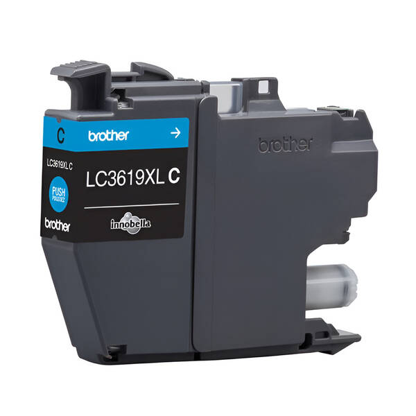 Inkoustová náplň Brother LC3619XLC, 1500 stran azurová

