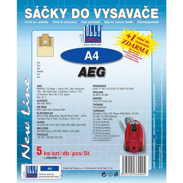 Sáčky do vysavače Jolly A 4 (5 ks) 

