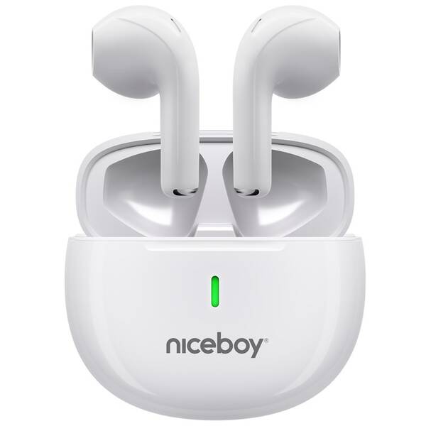 Sluchátka Niceboy HIVE Beans POP bílá

