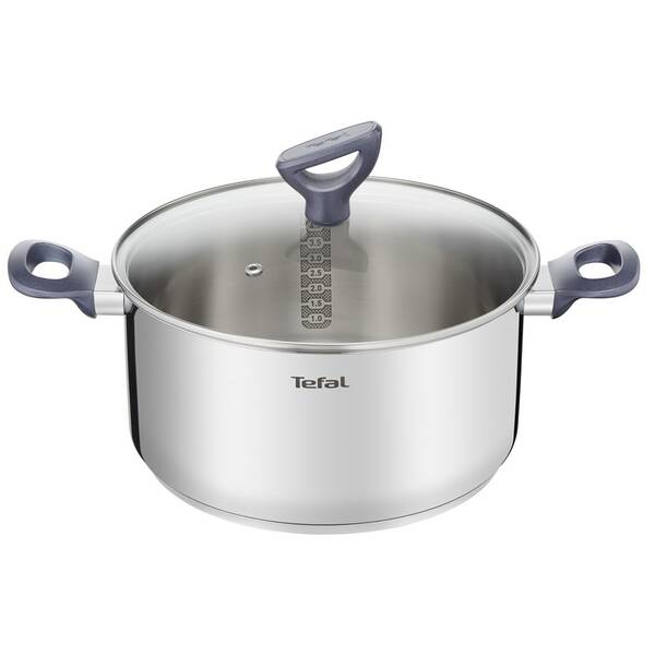 Hrnec s poklicí Tefal G7124645, 24 cm nerez

