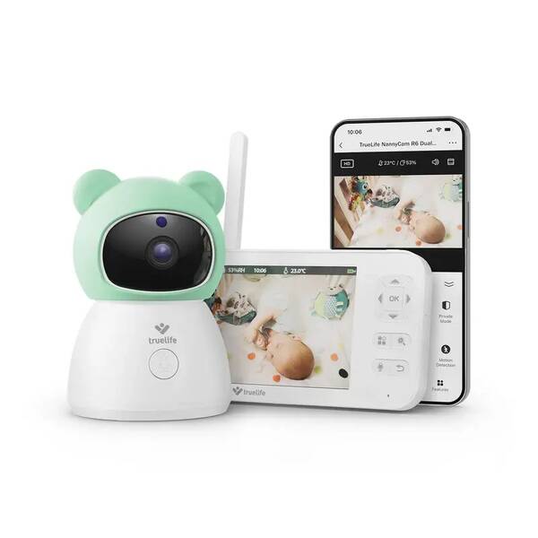 Dětská elektronická chůva TrueLife NannyCam R6 Dual Smart bílá

