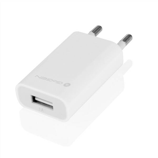 Nabíječka do sítě GoGEN ACH 101 C,1x USB +  microUSB kabel 1,2m bílá

