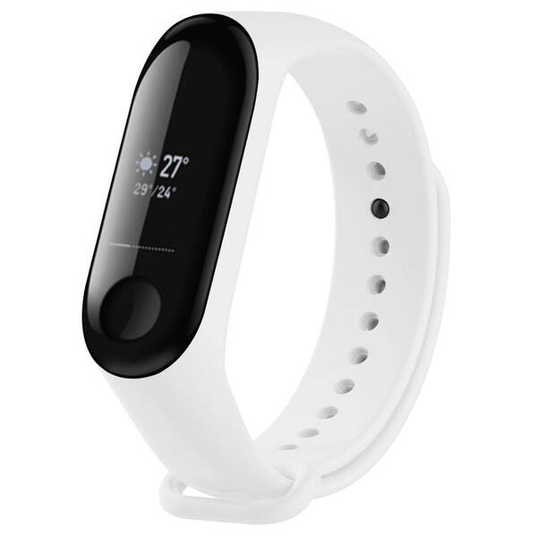 Řemínek FIXED Silicone Strap na Xiaomi Mi Band 3/4 bílý

