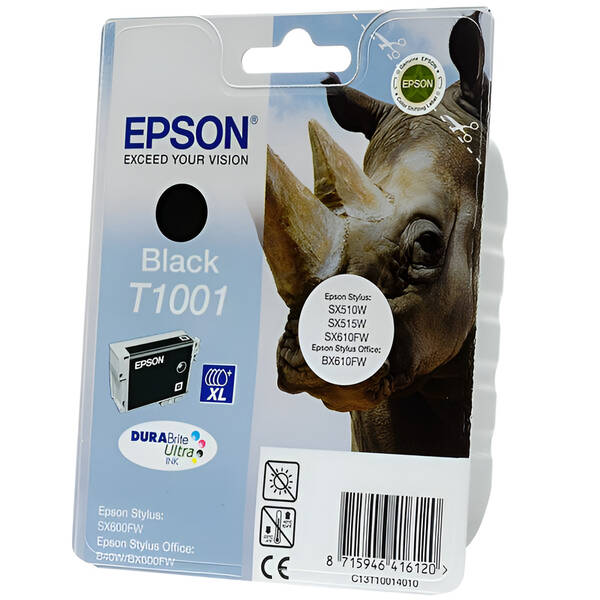 Inkoustová náplň Epson T1001, 25,9 ml černá

