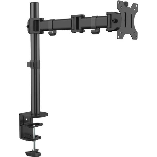 Držák STELL SOS 1010, single, na monitor, pro úhlopříčky 13" až 27", nosnost 8 kg černý

