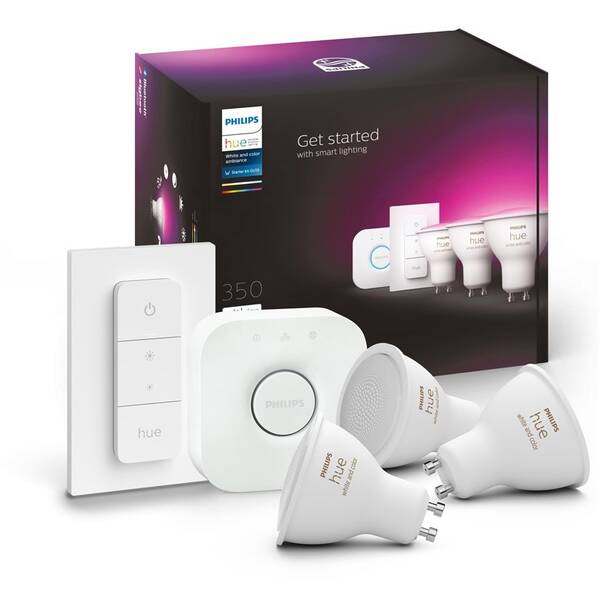 Startovací sada Philips Bluetooth 5,7W, GU10, White and Color Ambiance + Bridge, Switch 

