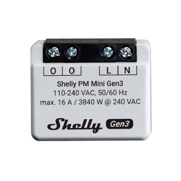Modul Shelly Gen3 PM Mini, měřič spotřeby, WiFi 


