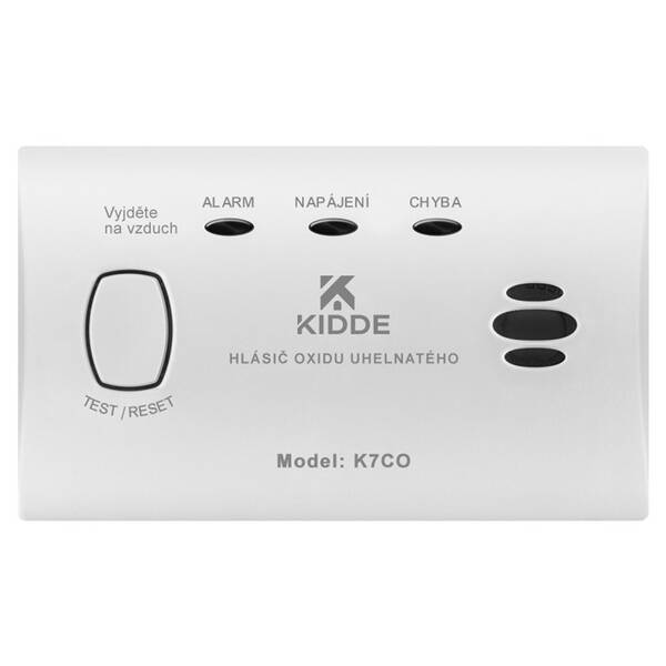 Senzor Kidde K7CO, detektor CO s alarmem - odolný proti vlhkosti bílý


