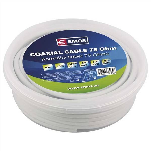 Koaxiální kabel EMOS CB130 5m 

