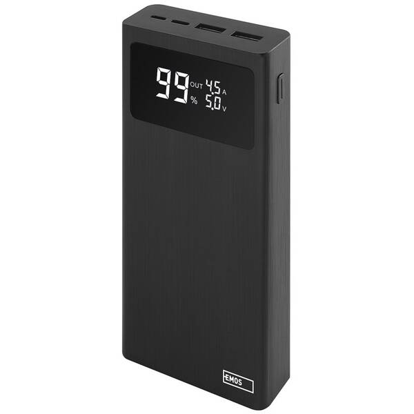 Powerbanka EMOS BetaQ 20, 20 000 mAh, 22,5 W černá

