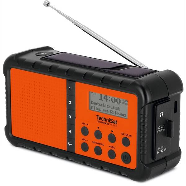 Radiopřijímač s DAB+ TechniSat TECHNIRADIO SOLAR 2 černý/oranžový

