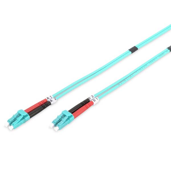 Kabel Digitus Optic Patch, LC / LC, Multimode, OM3, 50/125 µ, 1m modrý

